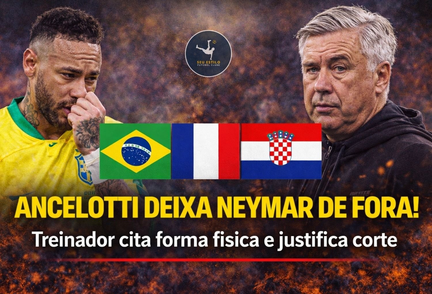 Ancelotti Explica Ausência de Neymar e Prioriza Jogadores 100% para Amistosos da Seleção Brasileira