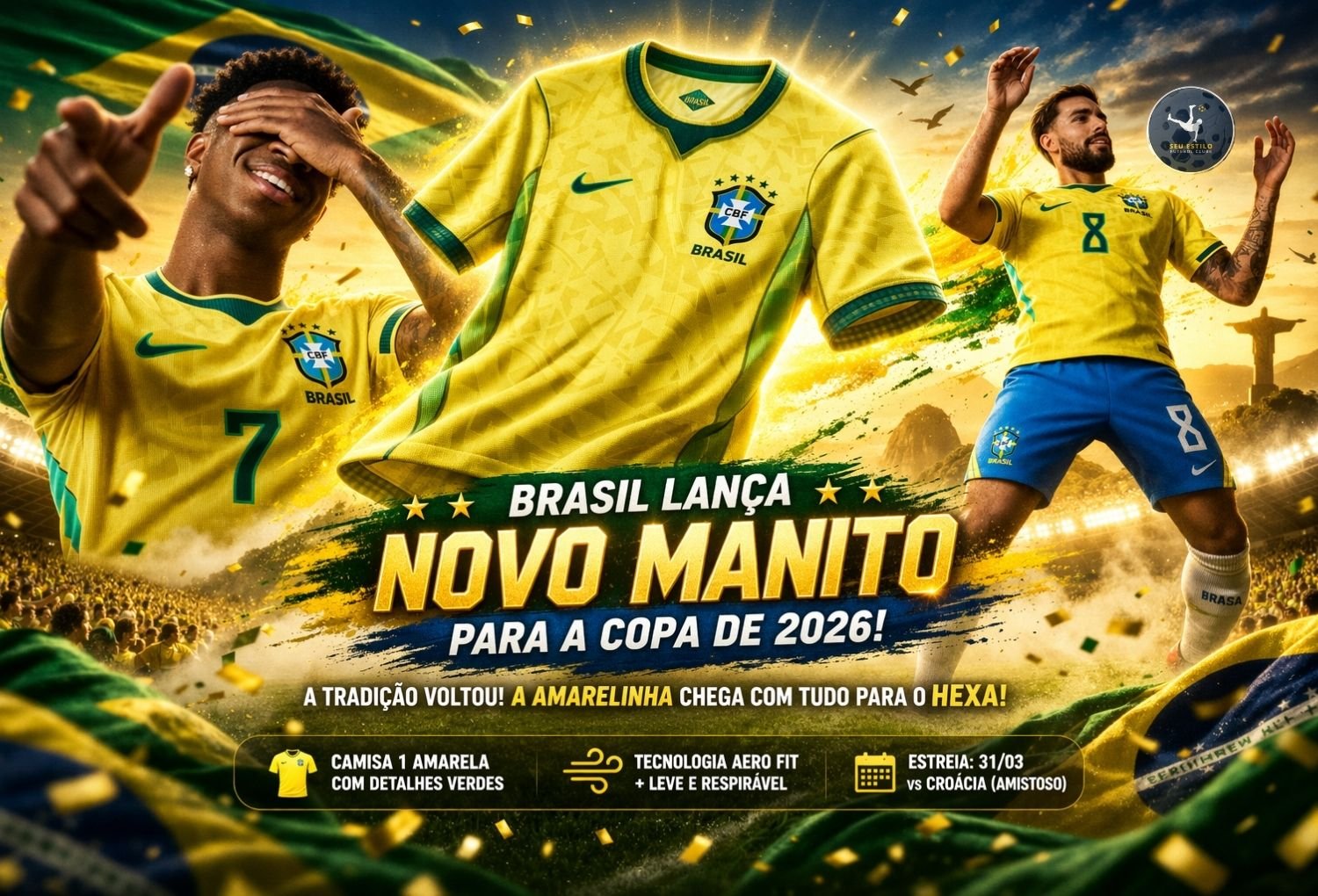 Brasil lança nova camisa Canarinho para a Copa do Mundo de 2026; veja os detalhes do uniforme
