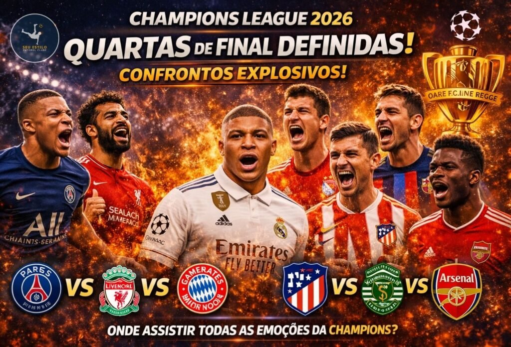 Champions League 2025/26: quartas de final estão definidas e prometem duelos gigantes na reta decisiva