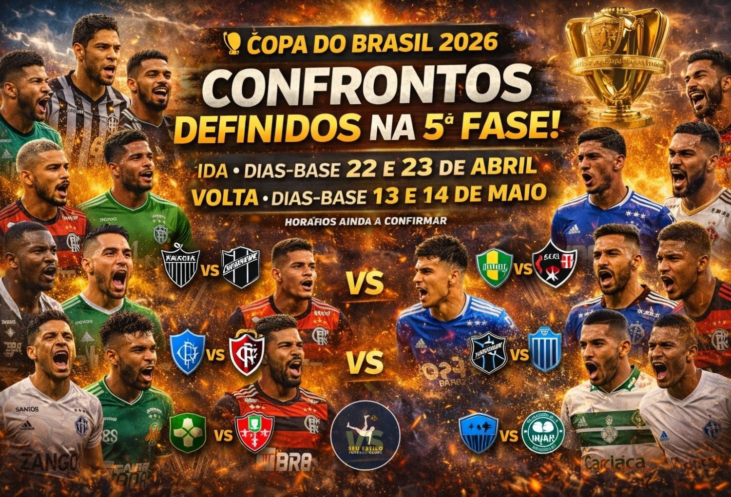 Copa do Brasil 2026: sorteio da 5ª fase define duelos pesados e caminho até as oitavas