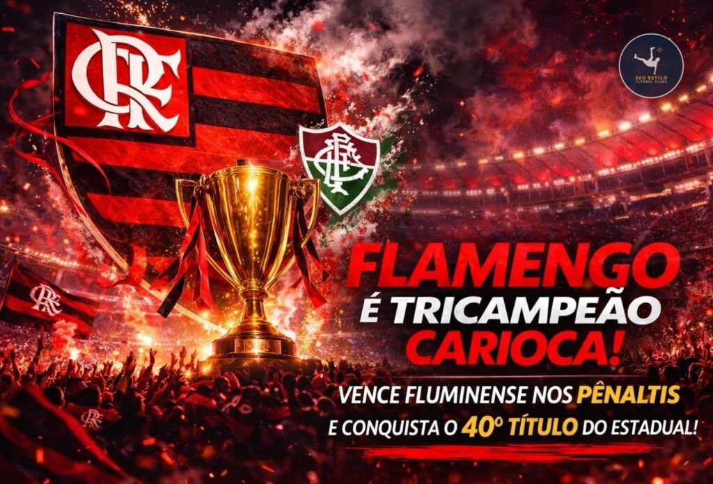 Flamengo campeão carioca 2026: Rossi brilha nos pênaltis contra o Fluminense