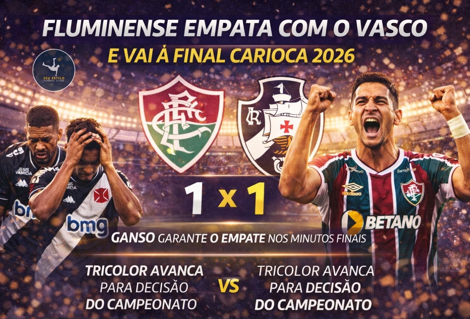 Fluminense empata com Vasco e vai à final