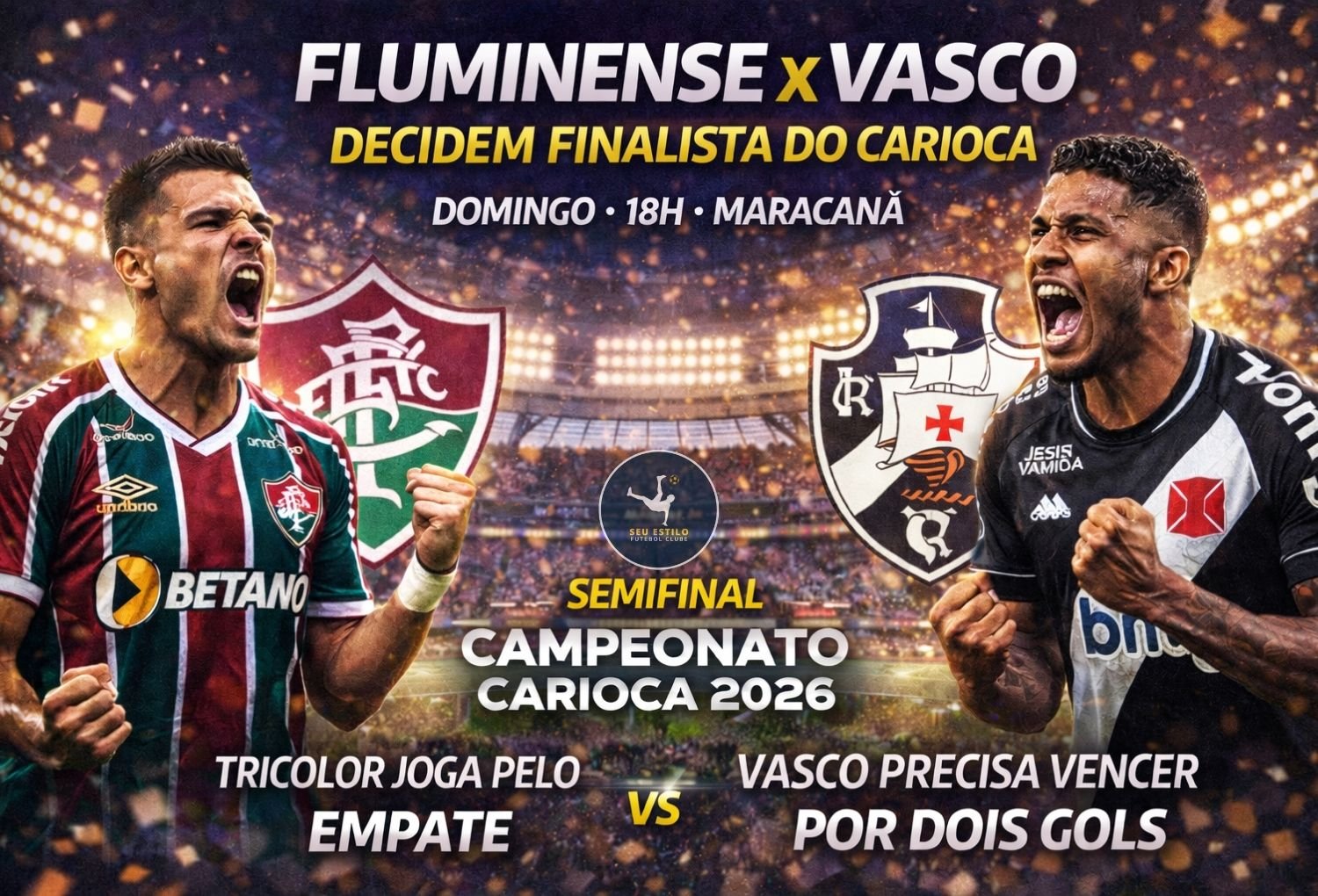 Fluminense x Vasco decidem quem será o finalista do Carioca 2026