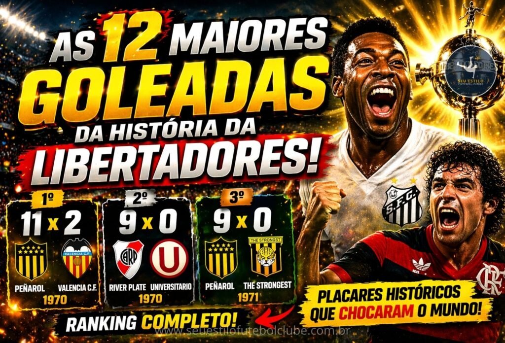 As 12 maiores goleadas da história da Libertadores (ranking completo)