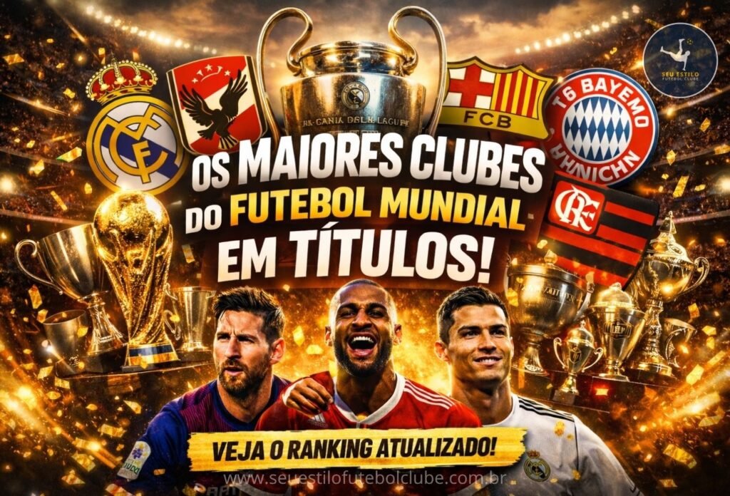 Os maiores clubes do futebol mundial em títulos oficiais (ranking atualizado 2026)