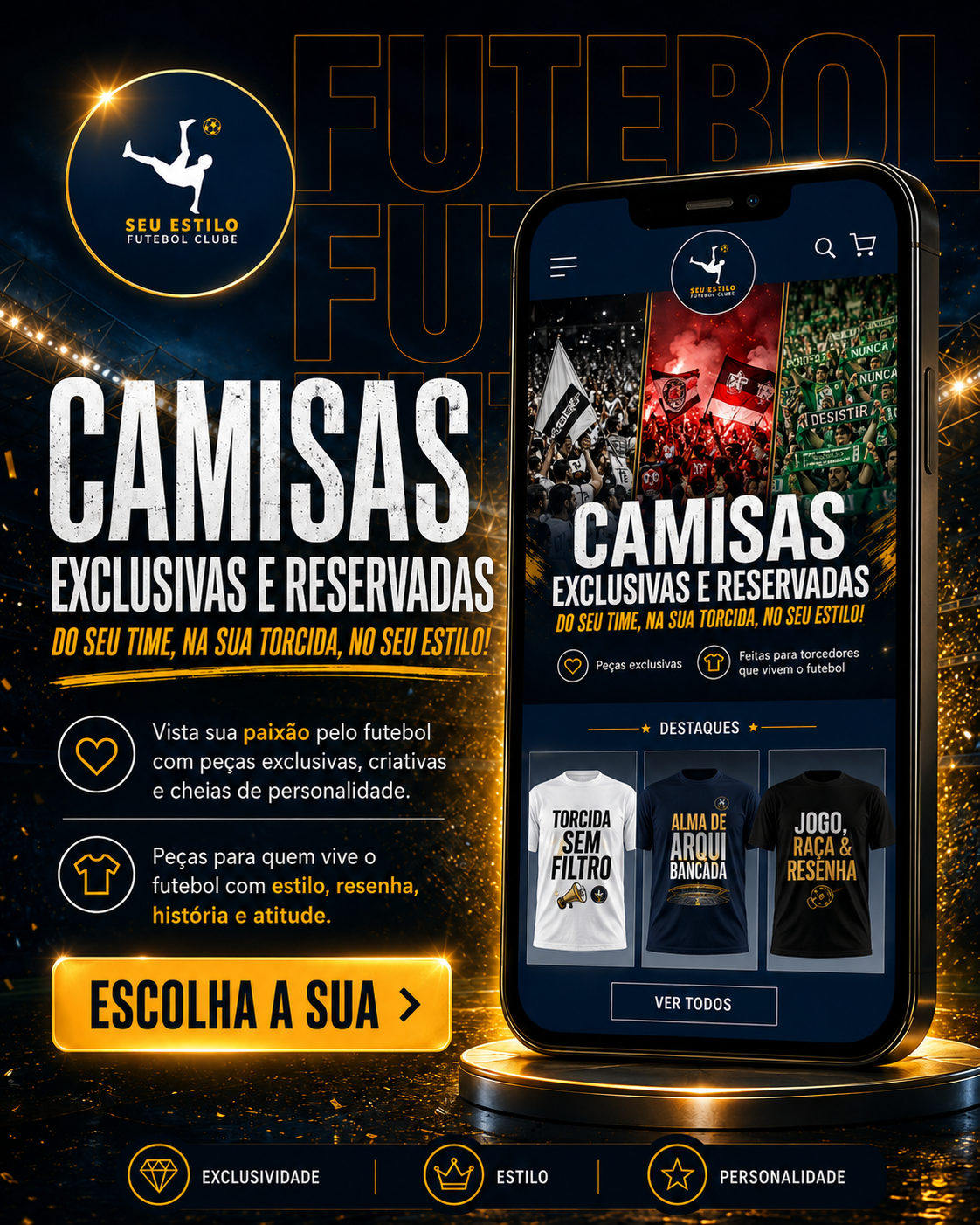 Escolha sua camisa